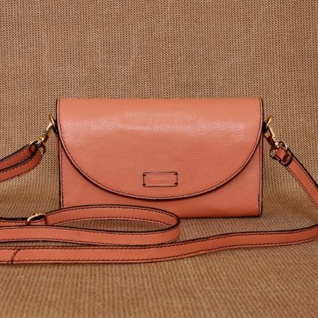 Handmade Blush Clutches Leather Versatile Compact Functional